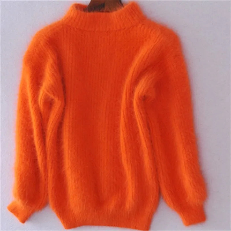 Brenda – Retro Pullover im Angora-Stil