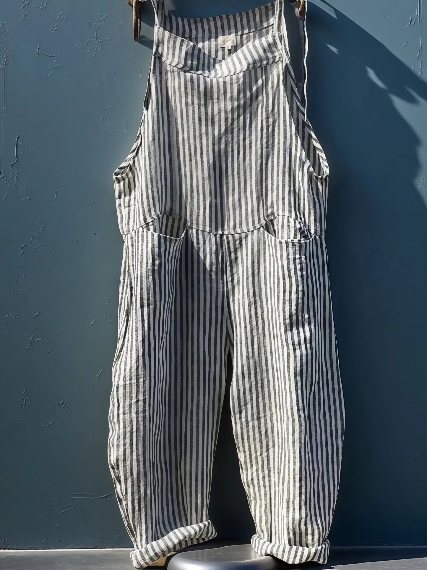 Alyssa - Frauen-Overall mit Streifen und weitem Bein
