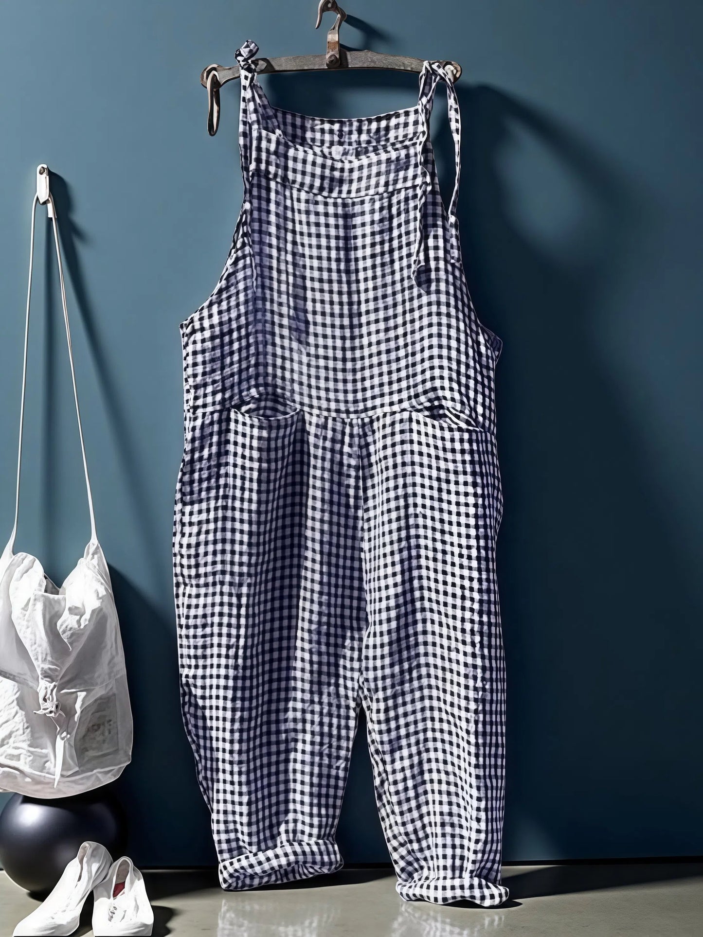 Alyssa - Frauen-Overall mit Streifen und weitem Bein