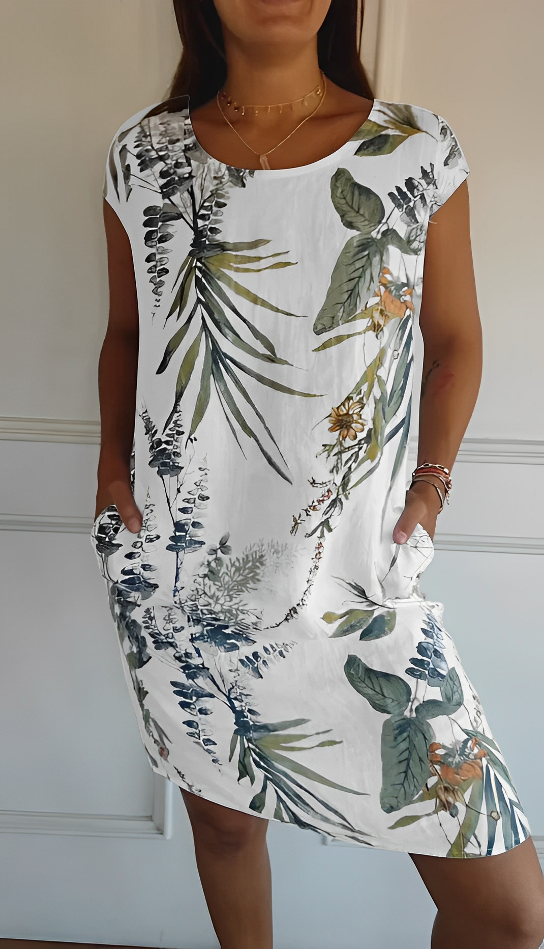 Tatiana - Leichtes Leinenkleid mit Print für den Sommer