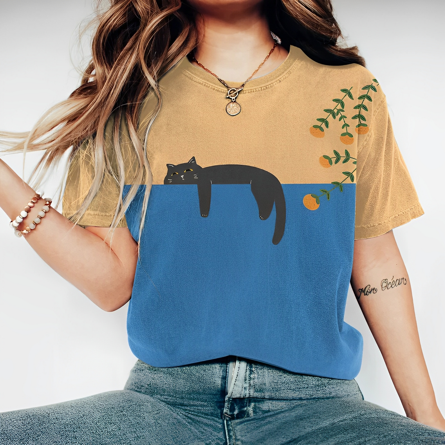 Julie - Cooles kreatives Damen-T-Shirt mit Druck