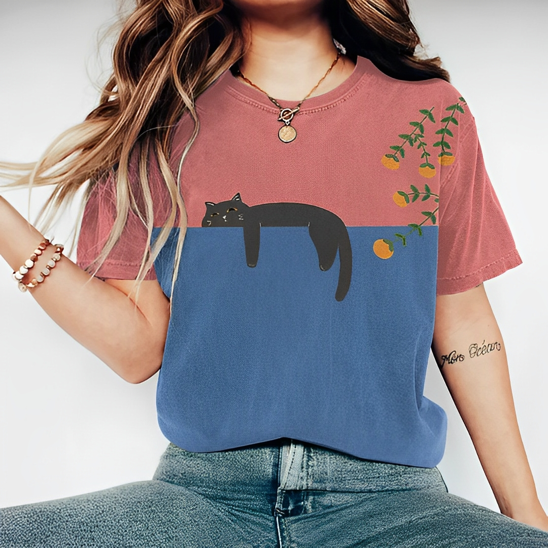 Julie - Cooles kreatives Damen-T-Shirt mit Druck