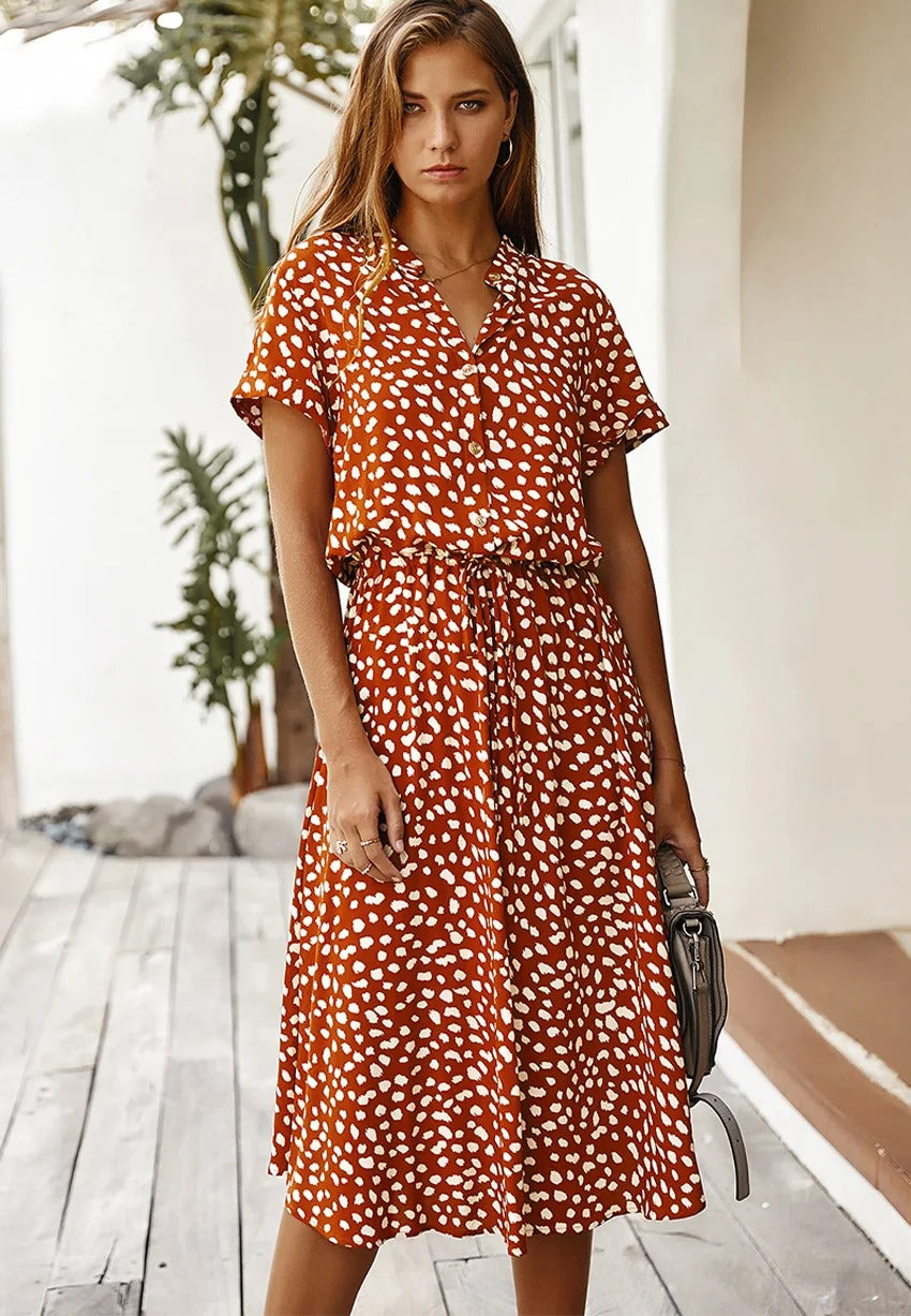 Rosabel - Sommerliches Midi-Kleid in A-Linie für Frauen