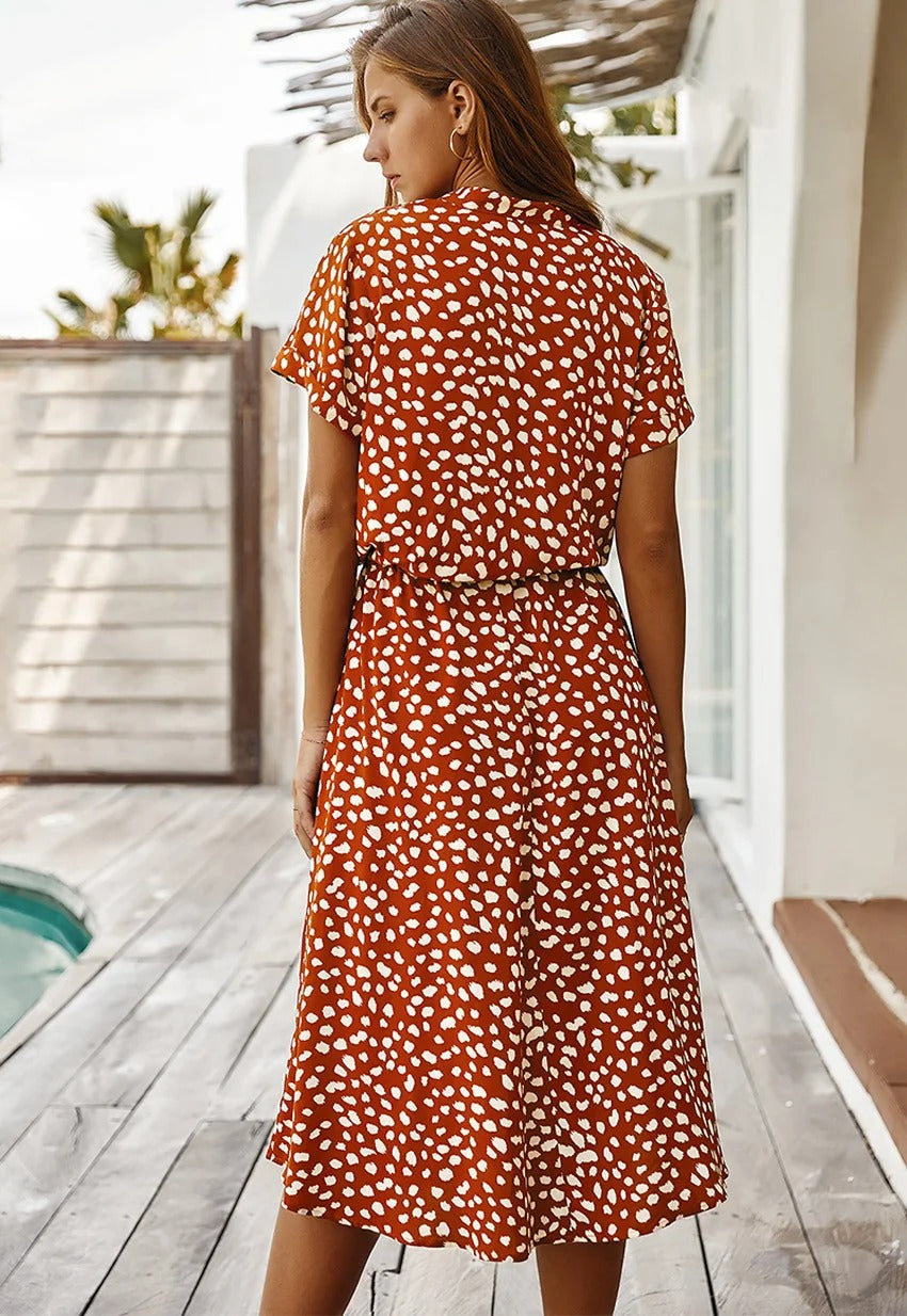 Rosabel - Sommerliches Midi-Kleid in A-Linie für Frauen