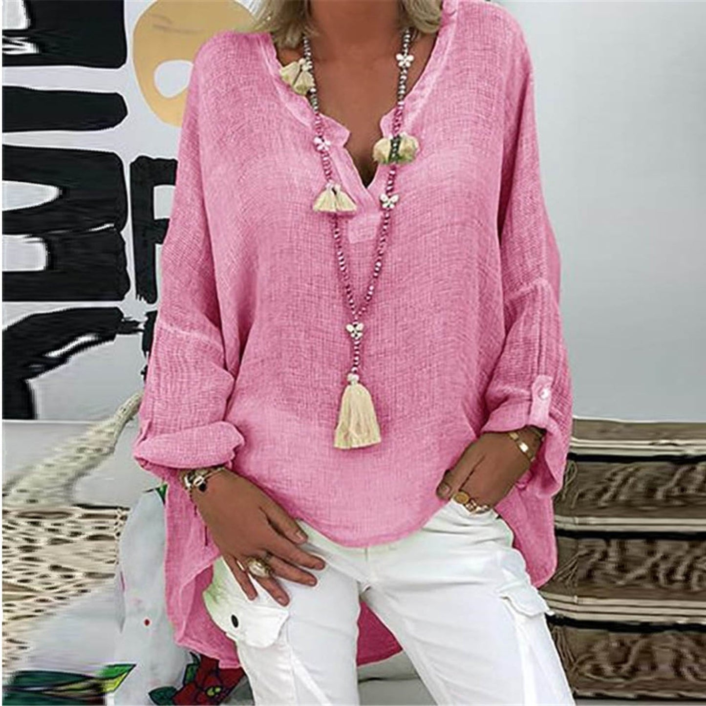 Mia – Elegante Bluse aus Leinen