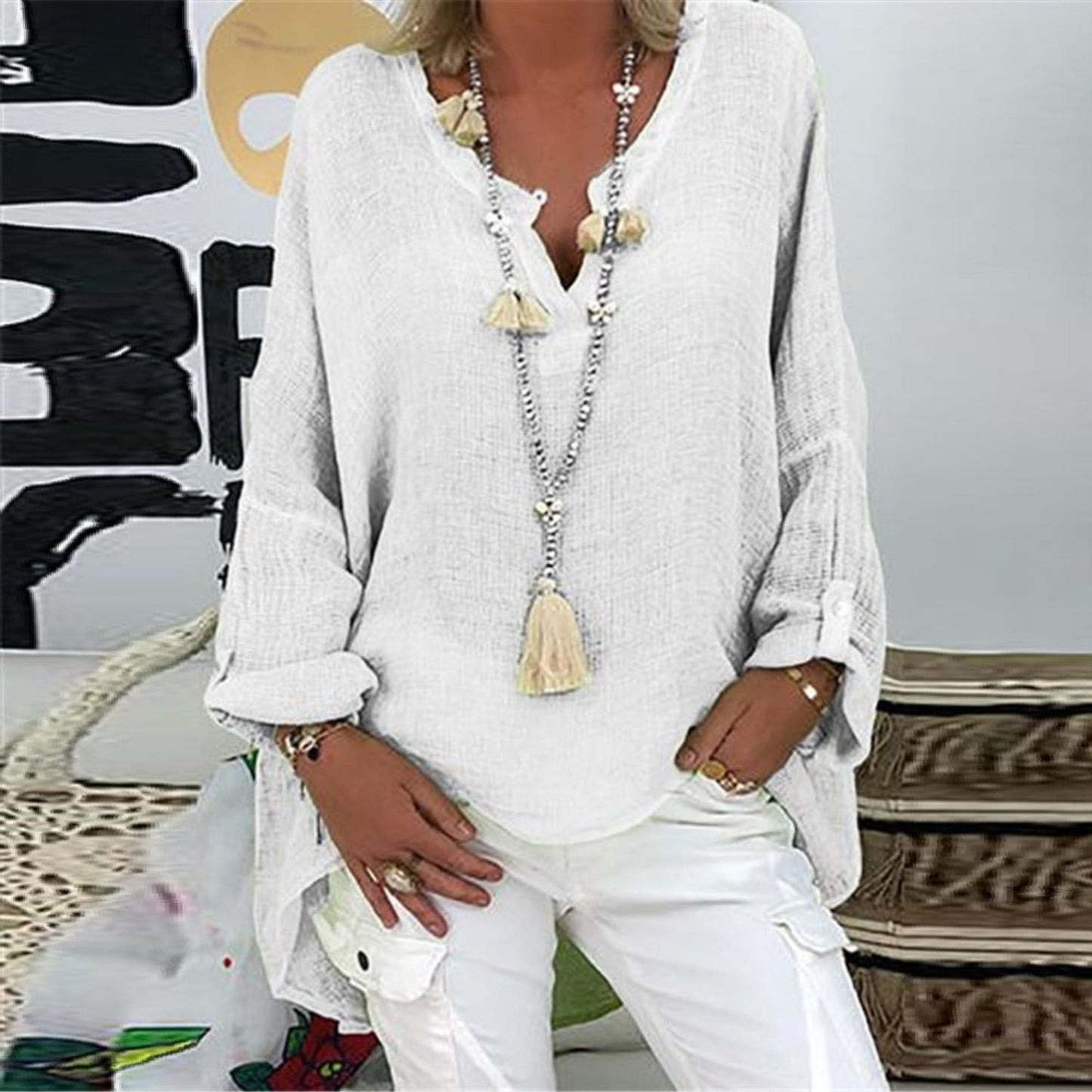 Mia – Elegante Bluse aus Leinen