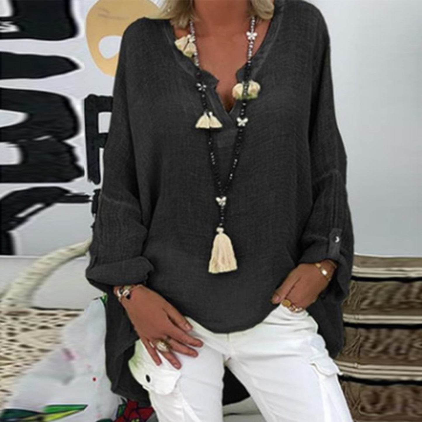 Mia – Elegante Bluse aus Leinen