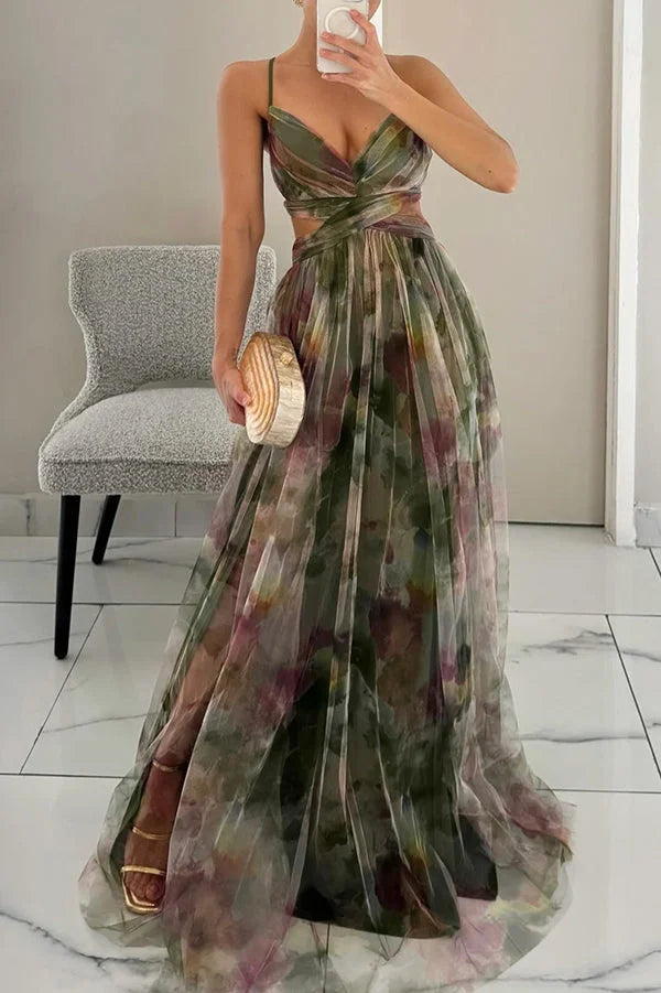 Brienne - Damen-Maxikleid, Elegant & Geschichtet