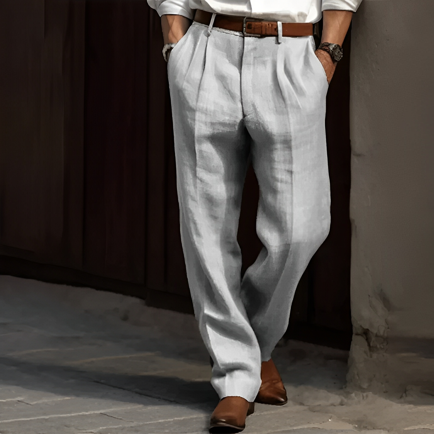 Zaiden - Klassische Herrenhose mit geradem Bein