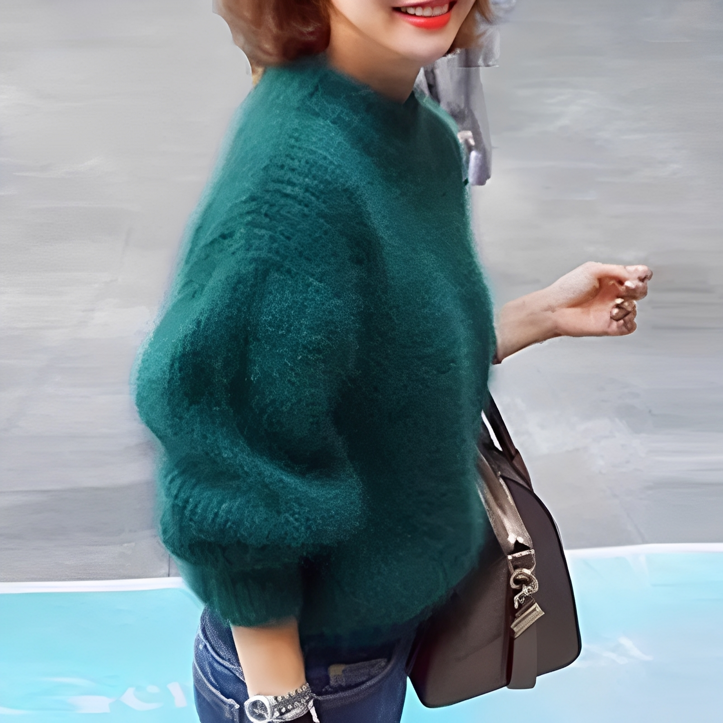 Brenda – Retro Pullover im Angora-Stil