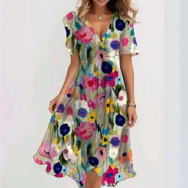 Kathe - Sexy V-Ausschnitt-Sommerkleid