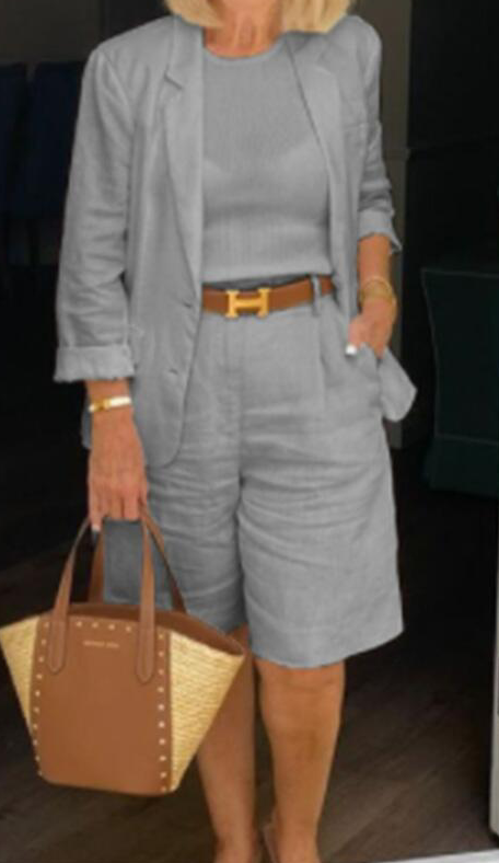 Caroline - Legeres Leinen-Set im Casual-Stil