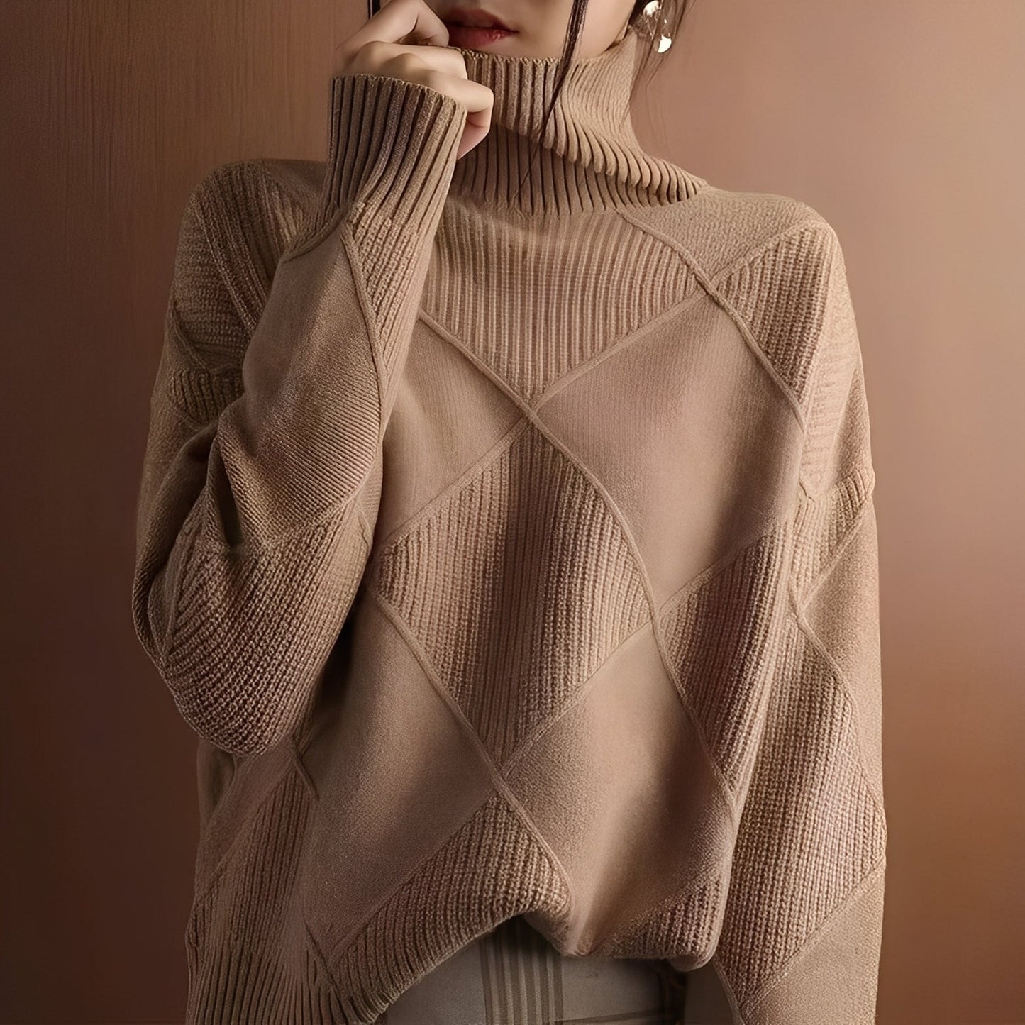 Lyndsea - Bequemer Rollkragenpullover für Damen