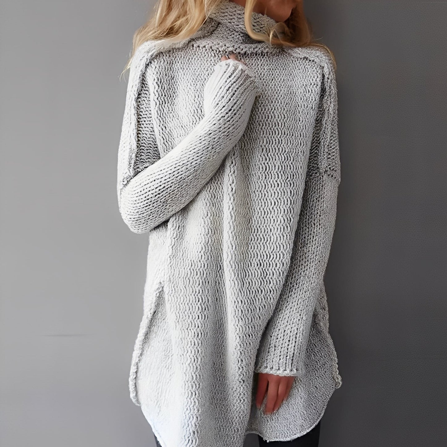Coreen - Bequemer, locker geschnittener Damen-Rollkragenpullover
