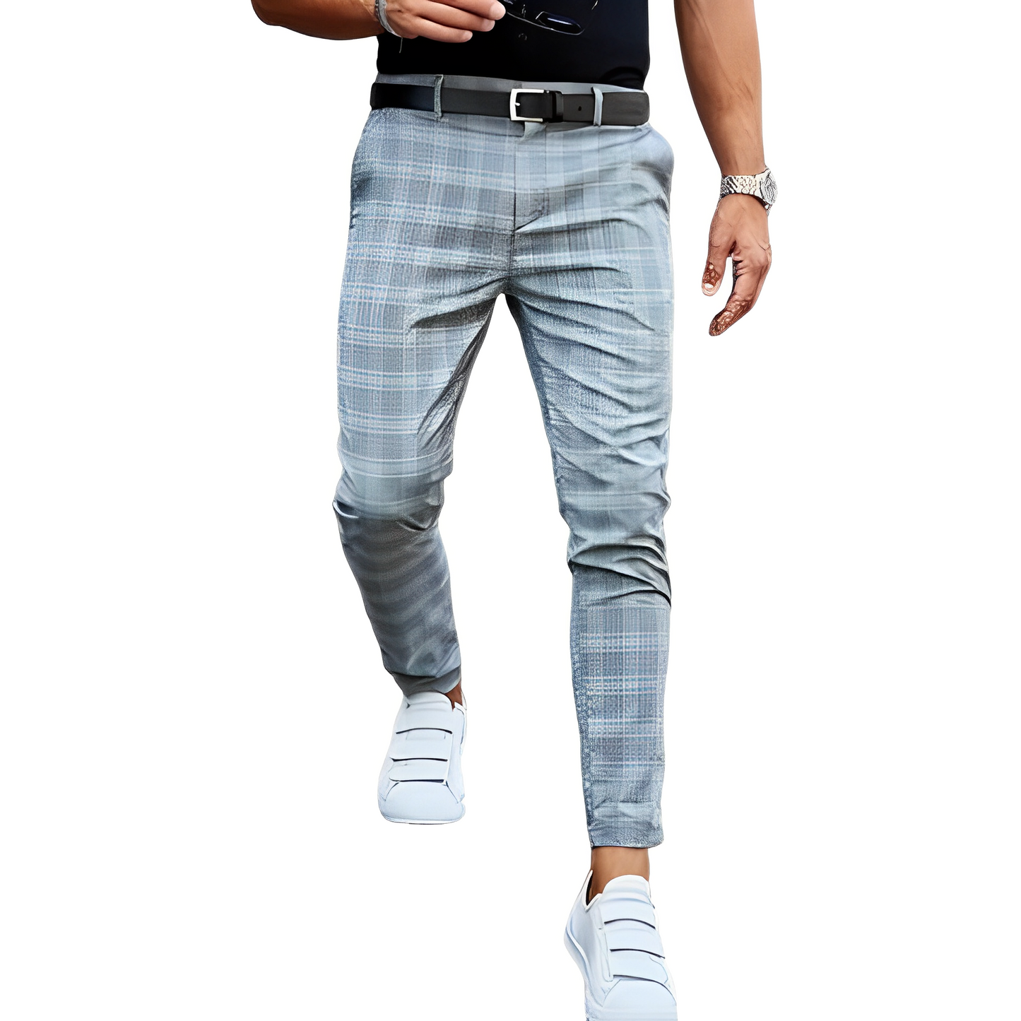 Deacon - Herrenhose im lässigen Slim-Fit mit Karos