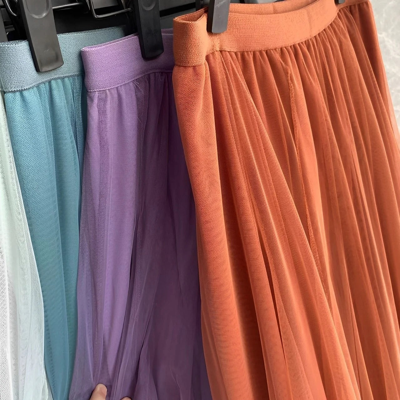 Kelly - Komfortabler Midirock aus plissiertem Mesh für Damen