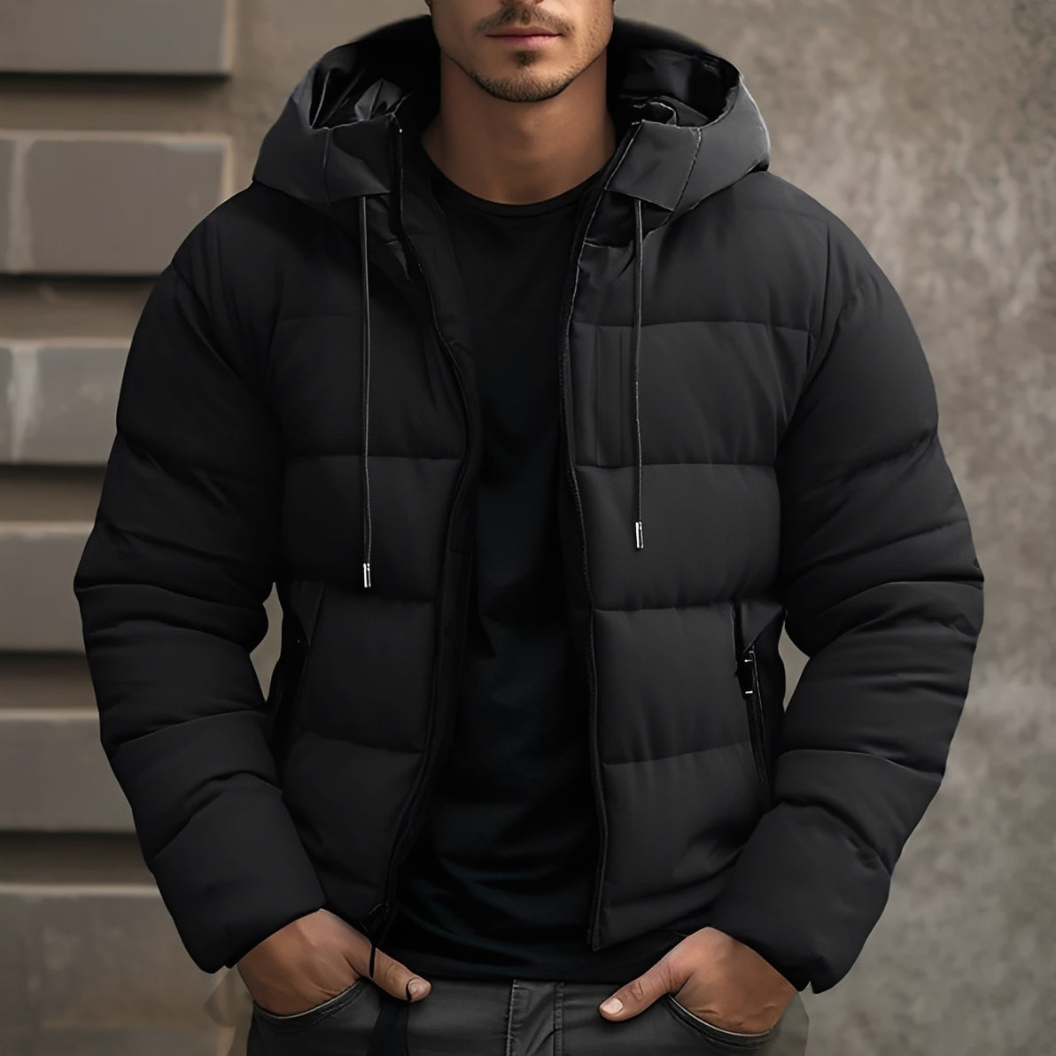 Georgie - Elegante felpa con cappuccio da uomo in velluto