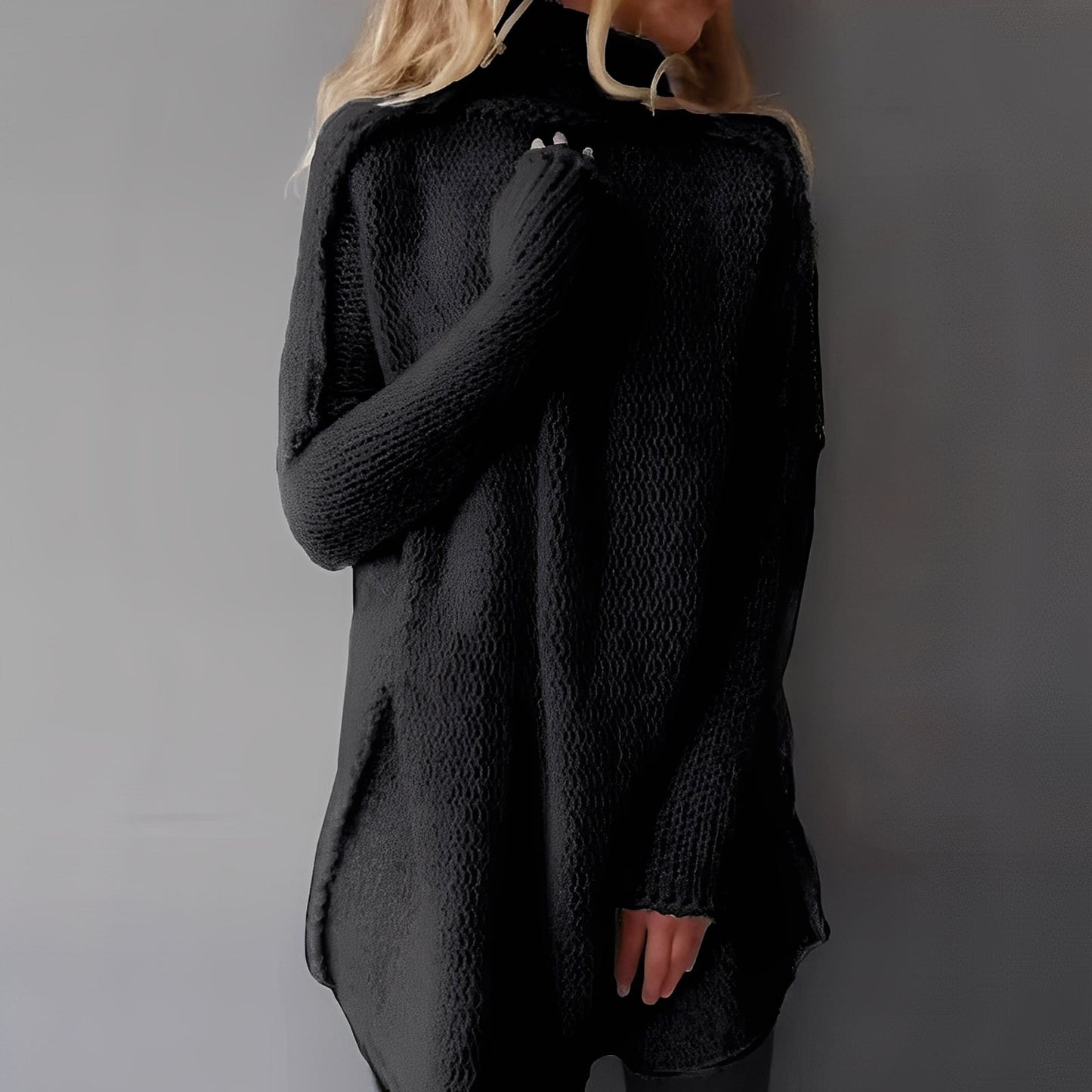 Coreen - Bequemer, locker geschnittener Damen-Rollkragenpullover