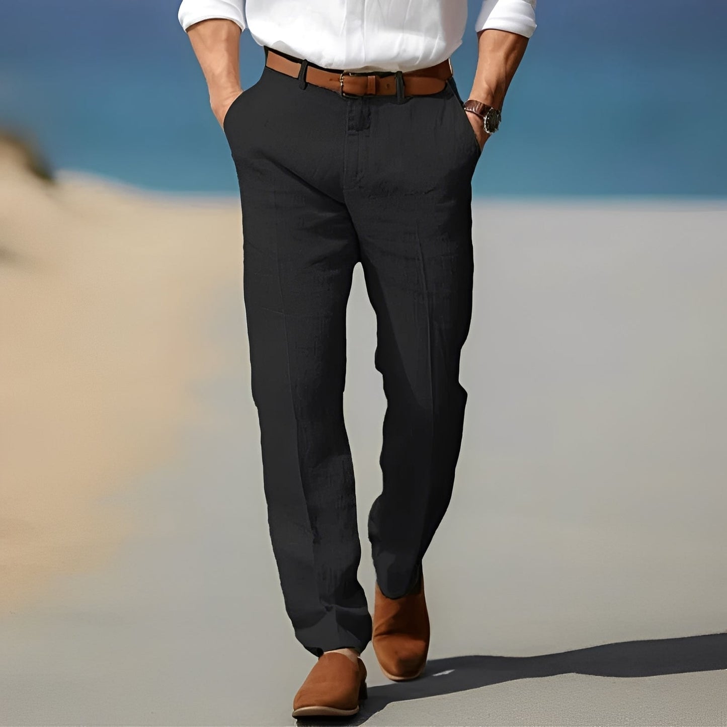 Trent - Komfortable, stylische Leinenhose für Männer