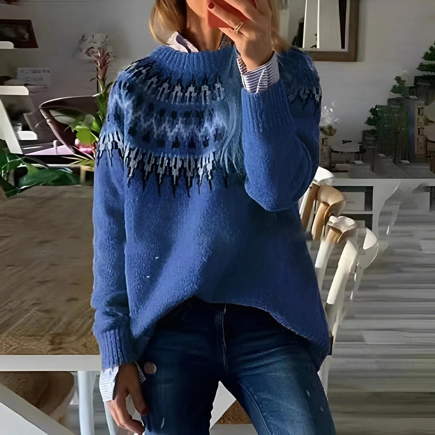 Remy - Traditioneller Damenpullover mit Muster