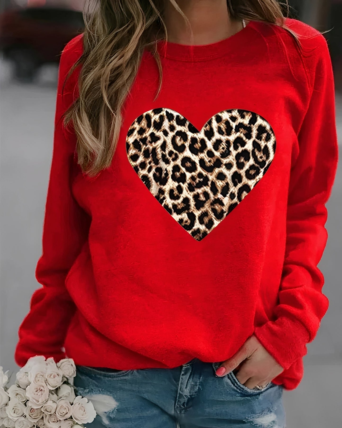 Daniella - Gemütlicher Damenpullover mit Herzmotiv