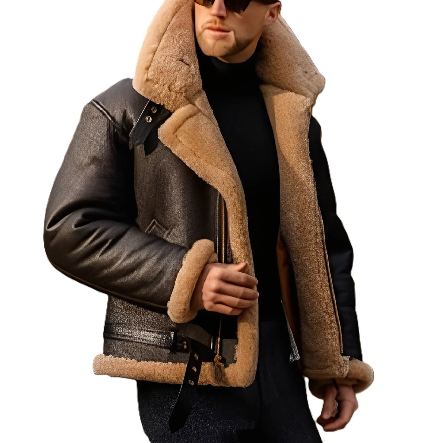 Brendon - Starke und dicke Lederjacke für Herren