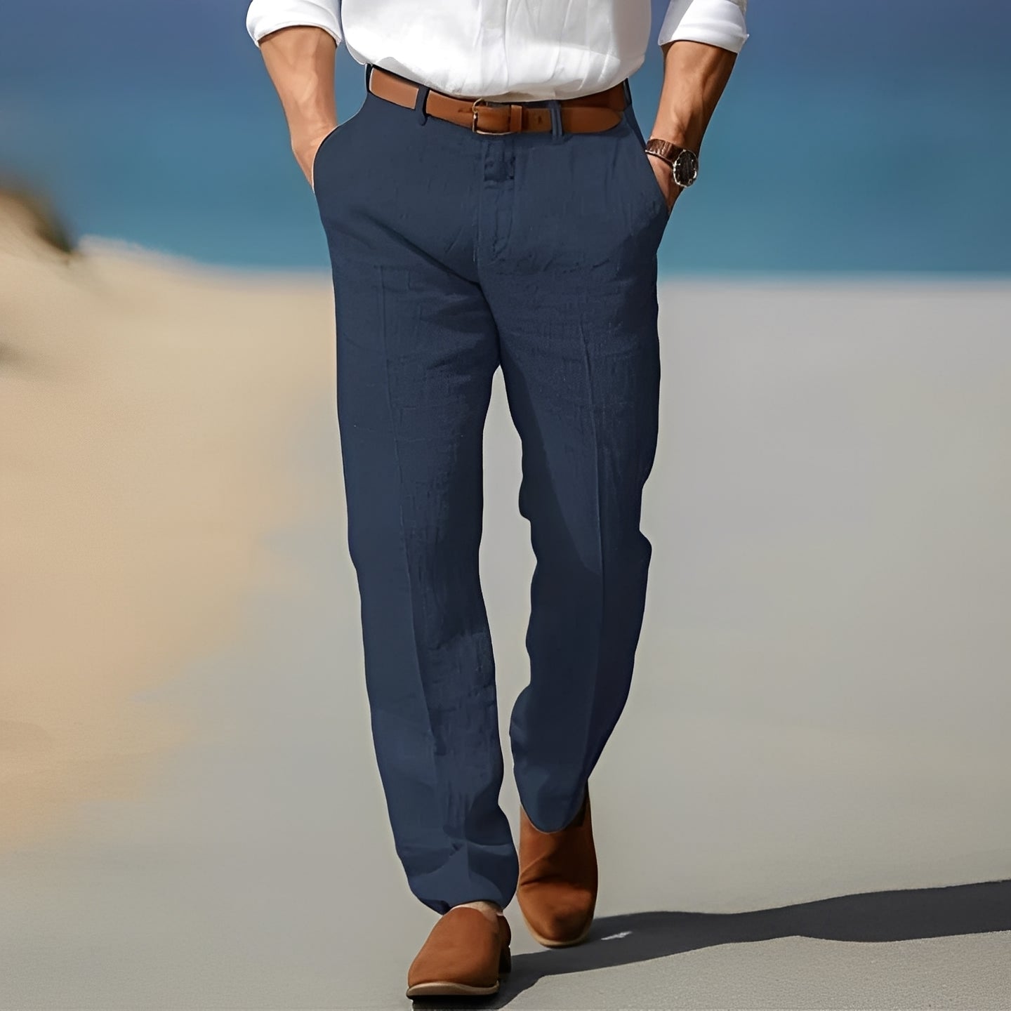 Trent - Komfortable, stylische Leinenhose für Männer