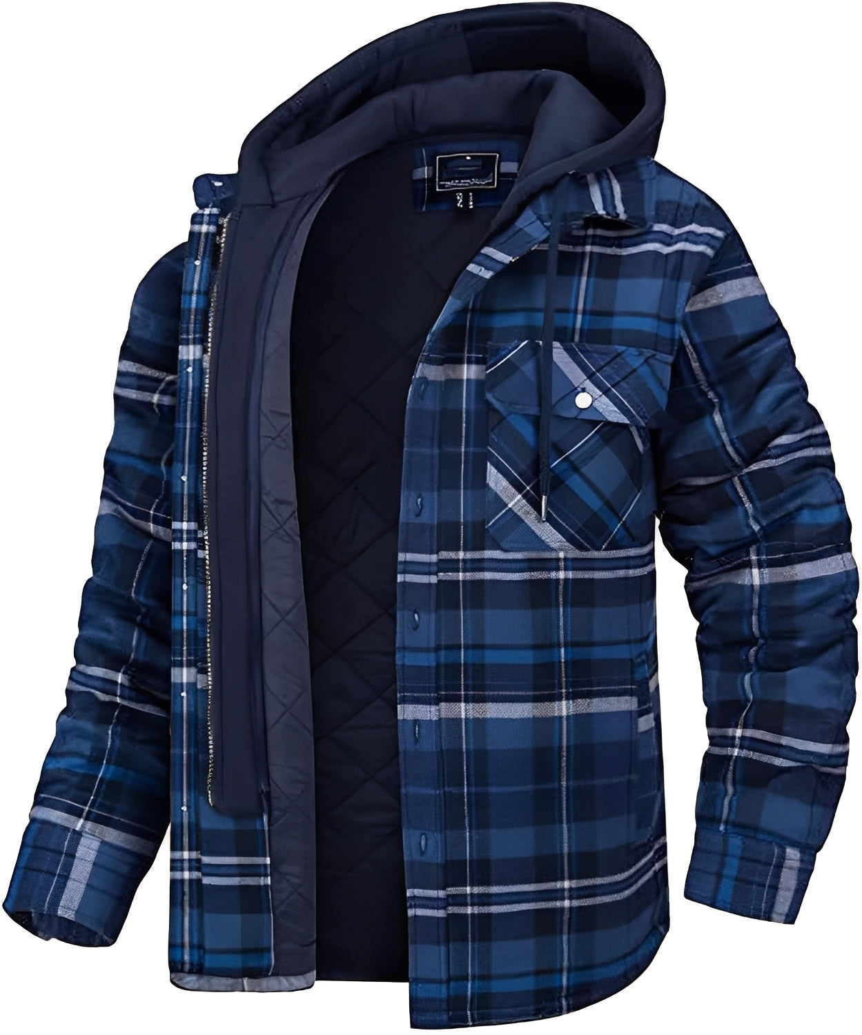 Cole - Bequeme, karierte, dicke Herrenjacke
