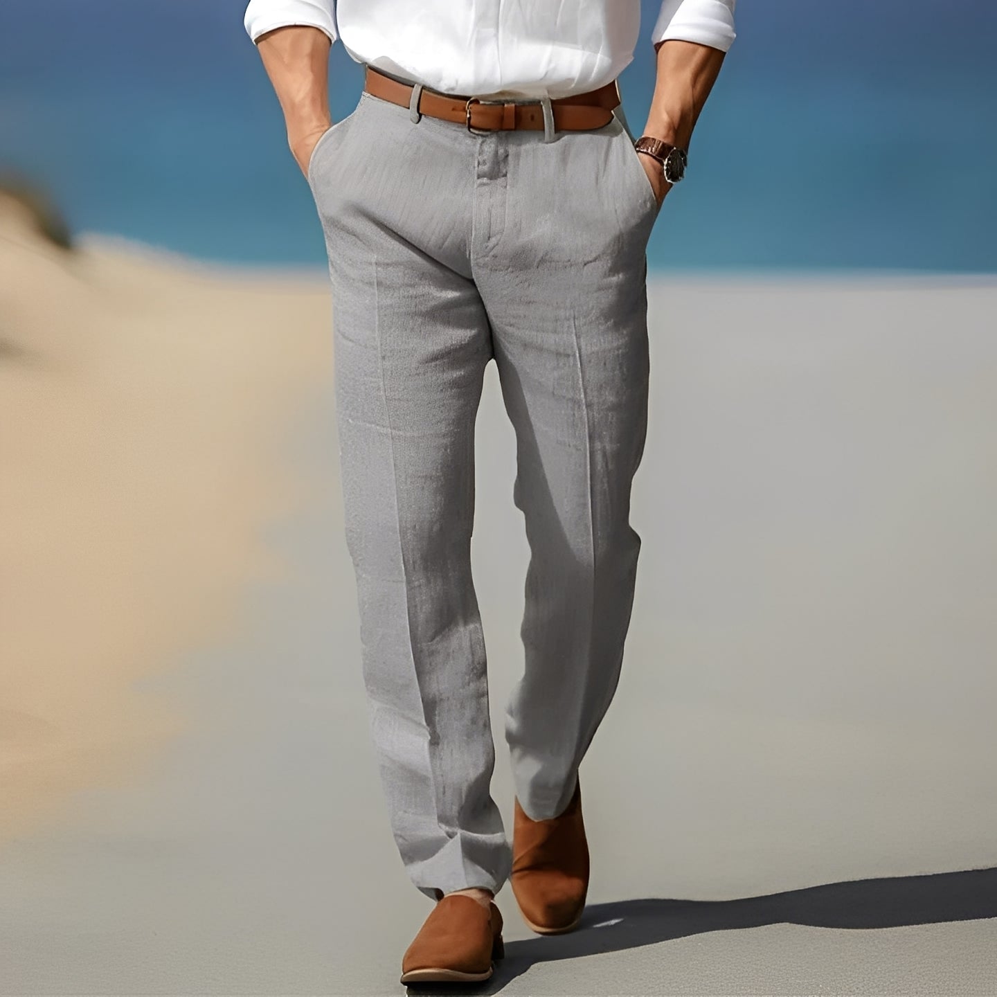Trent - Komfortable, stylische Leinenhose für Männer