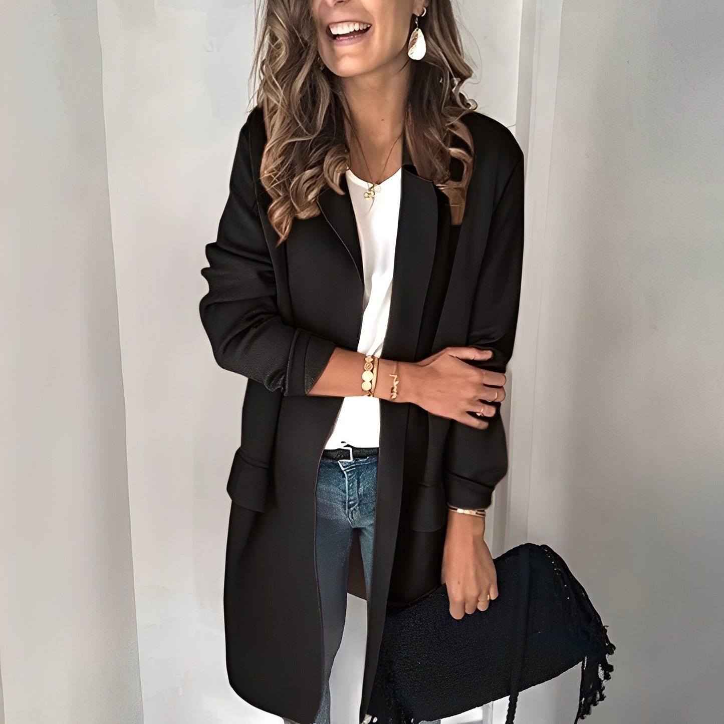 Georgina - Eleganter langer Damenblazer