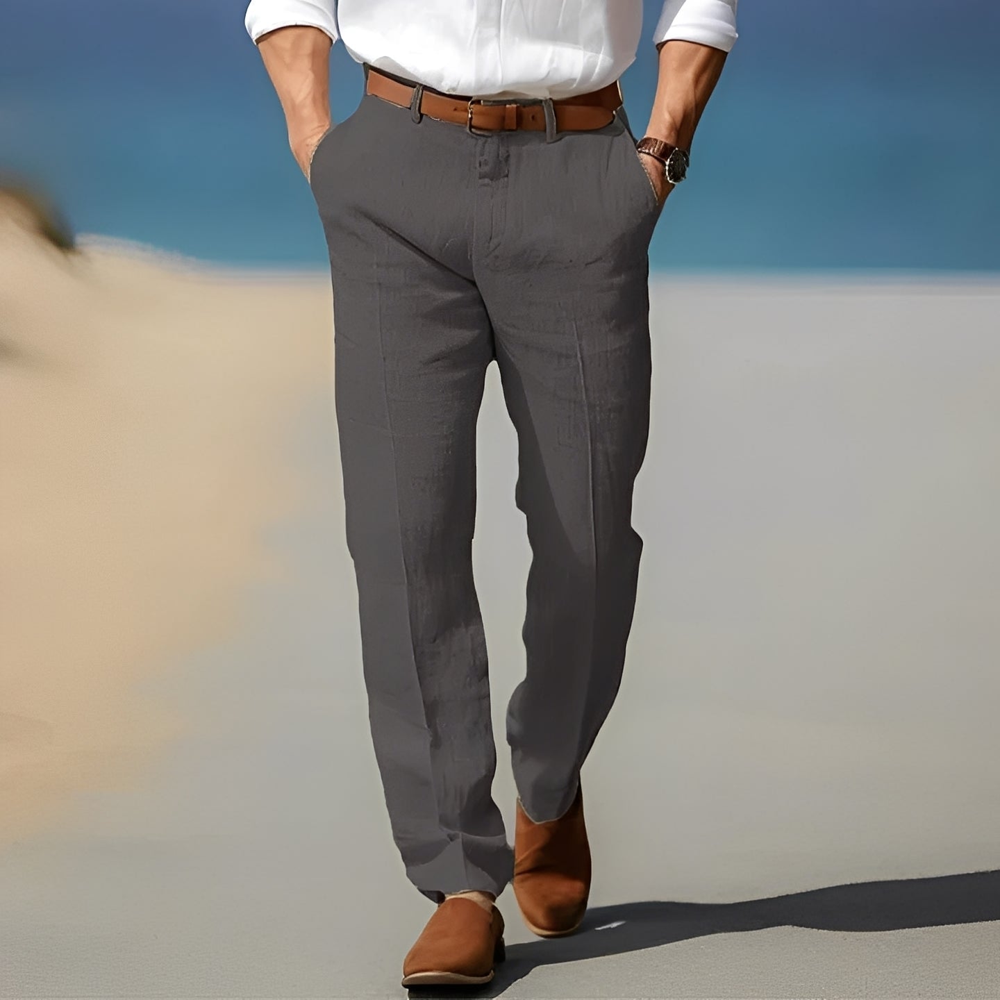 Trent - Komfortable, stylische Leinenhose für Männer