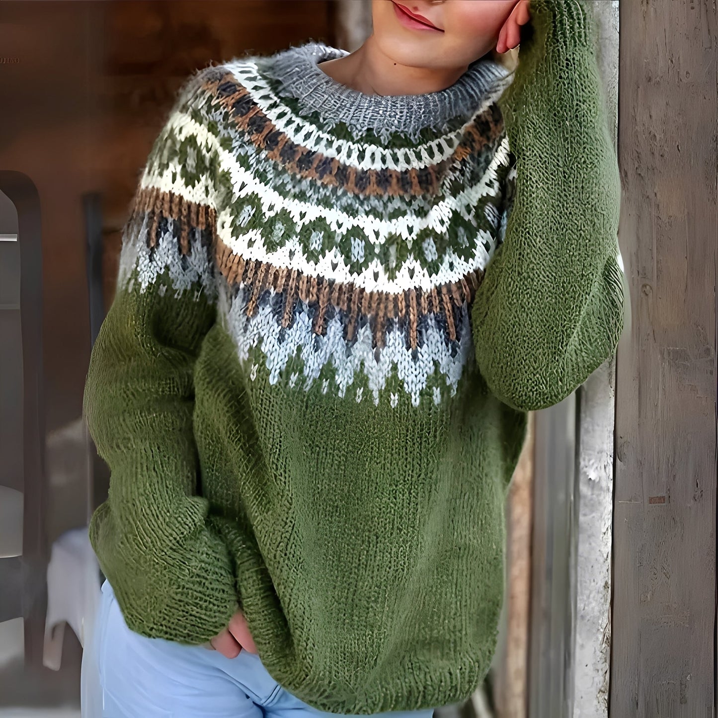 Margery - Klassischer warmer Damen-Pullover aus Wolle
