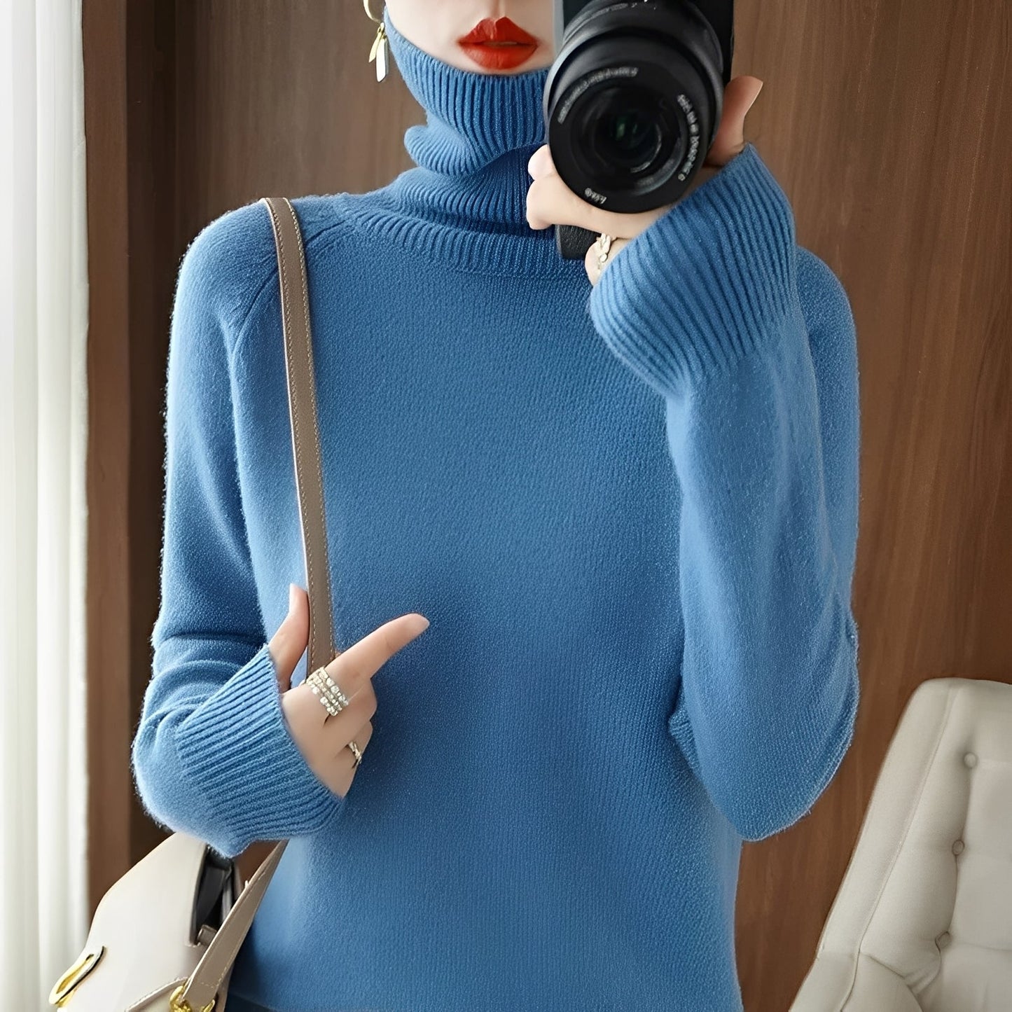 Ulyssa - Schicker Frauen-Kaschmir-Rollkragenpullover