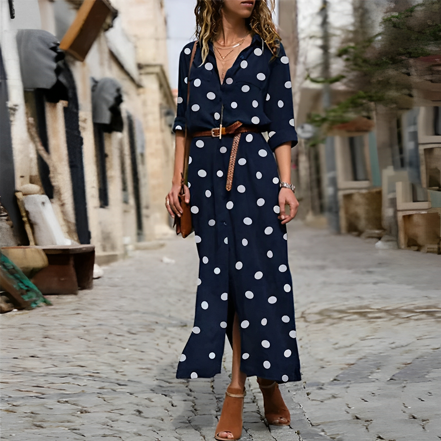 Roxanne - Chic kleid mit Punkten für Damen