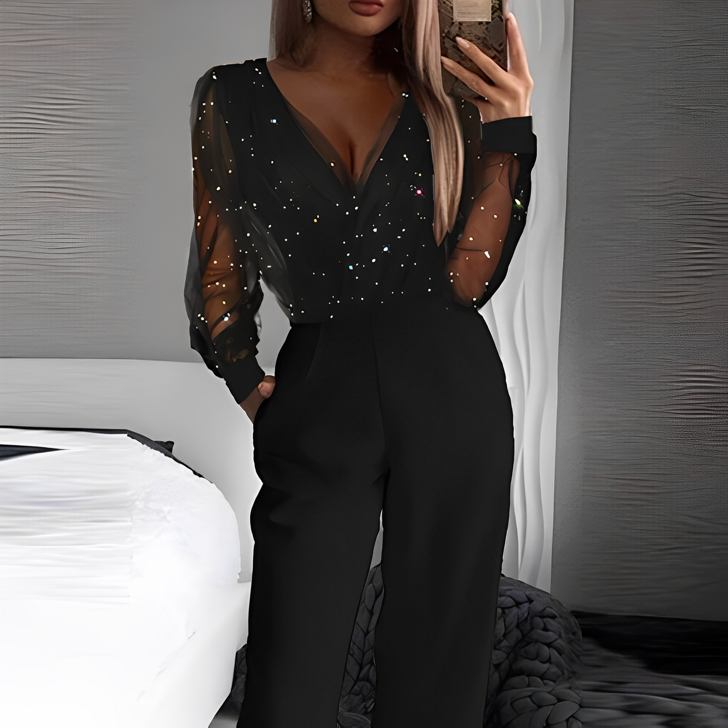 Catherina - Schicker Damen-Jumpsuit mit V-Ausschnitt