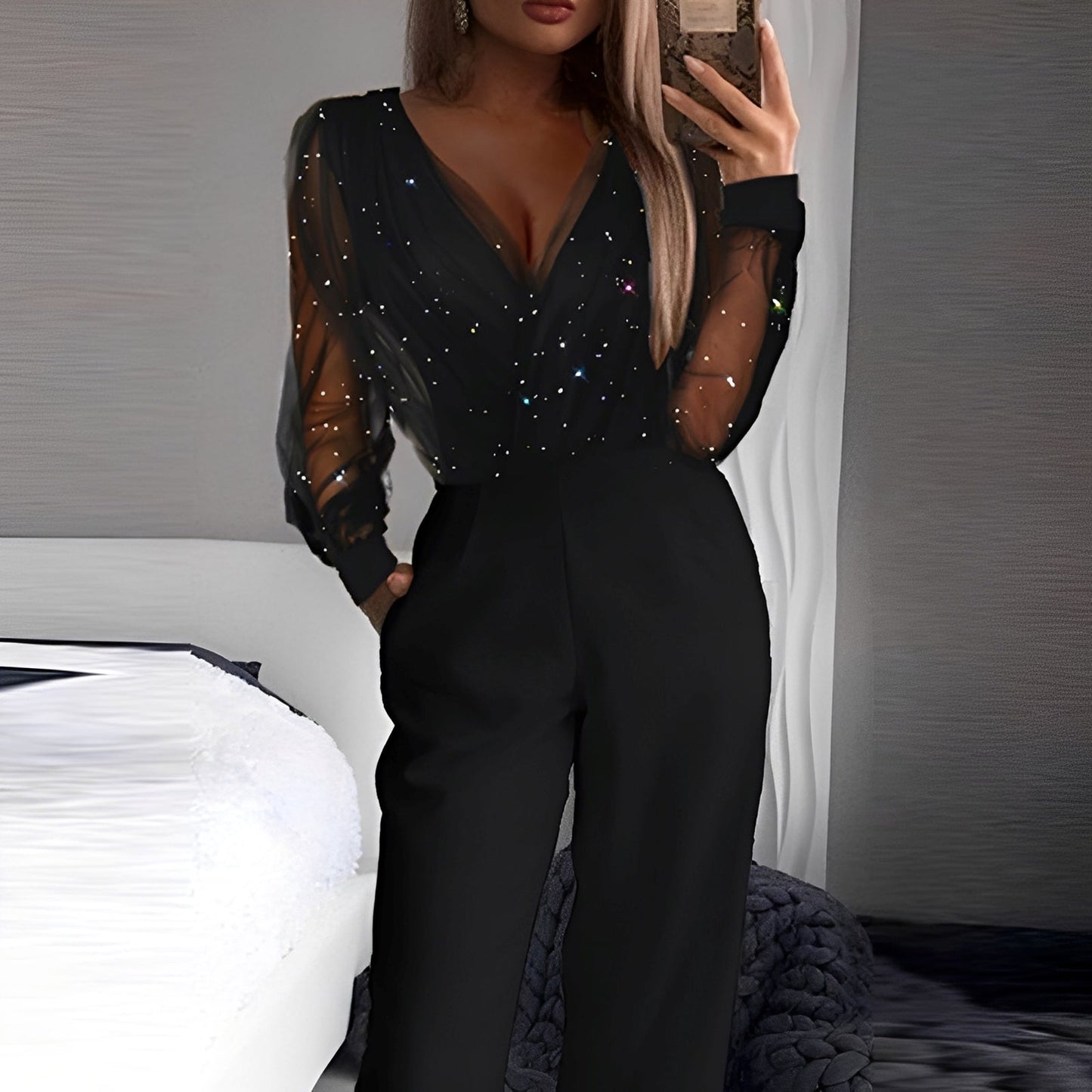 Morgana - Damen Jumpsuit mit weitem Bein und eleganter Optik
