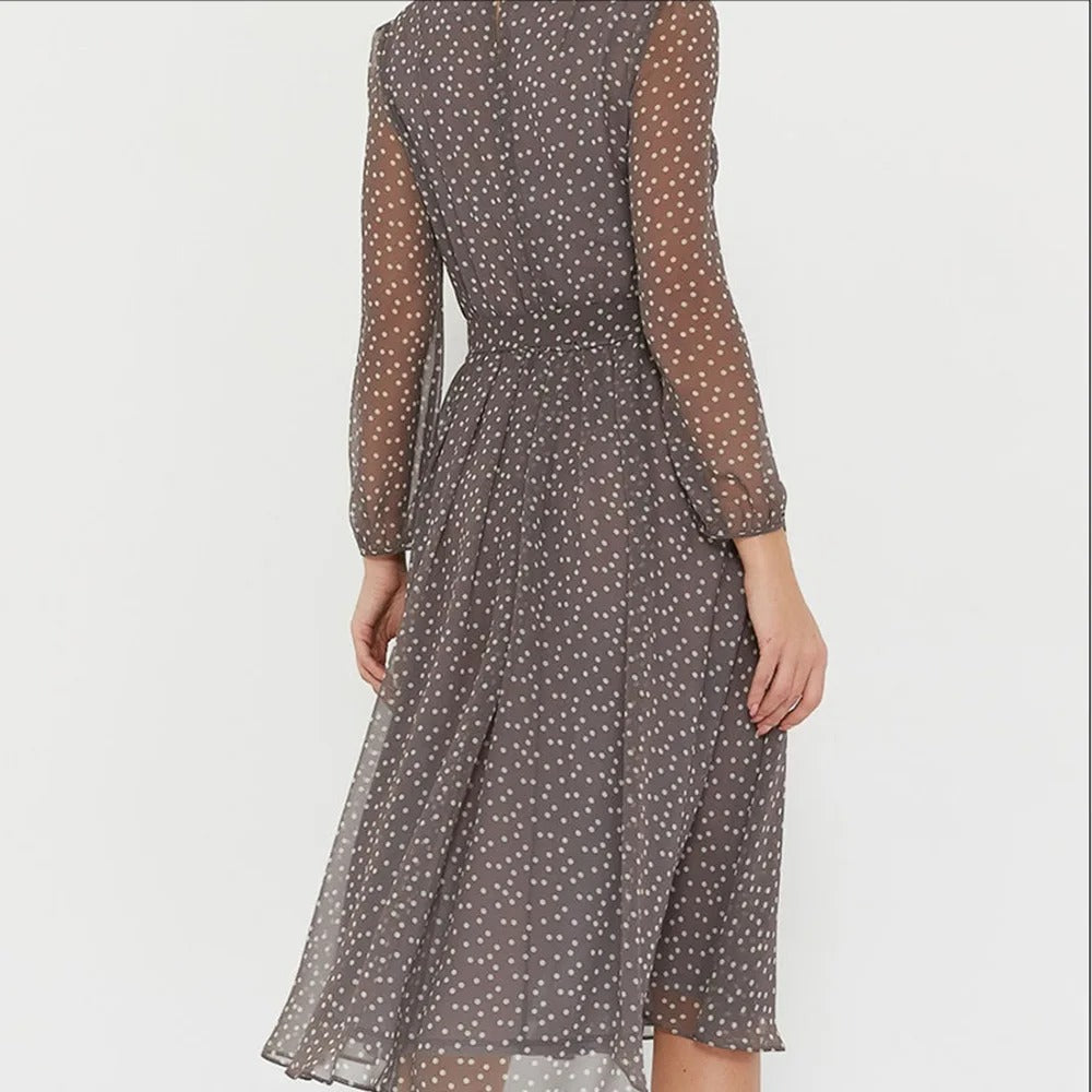 Branda - Langes Damenkleid mit Punkten