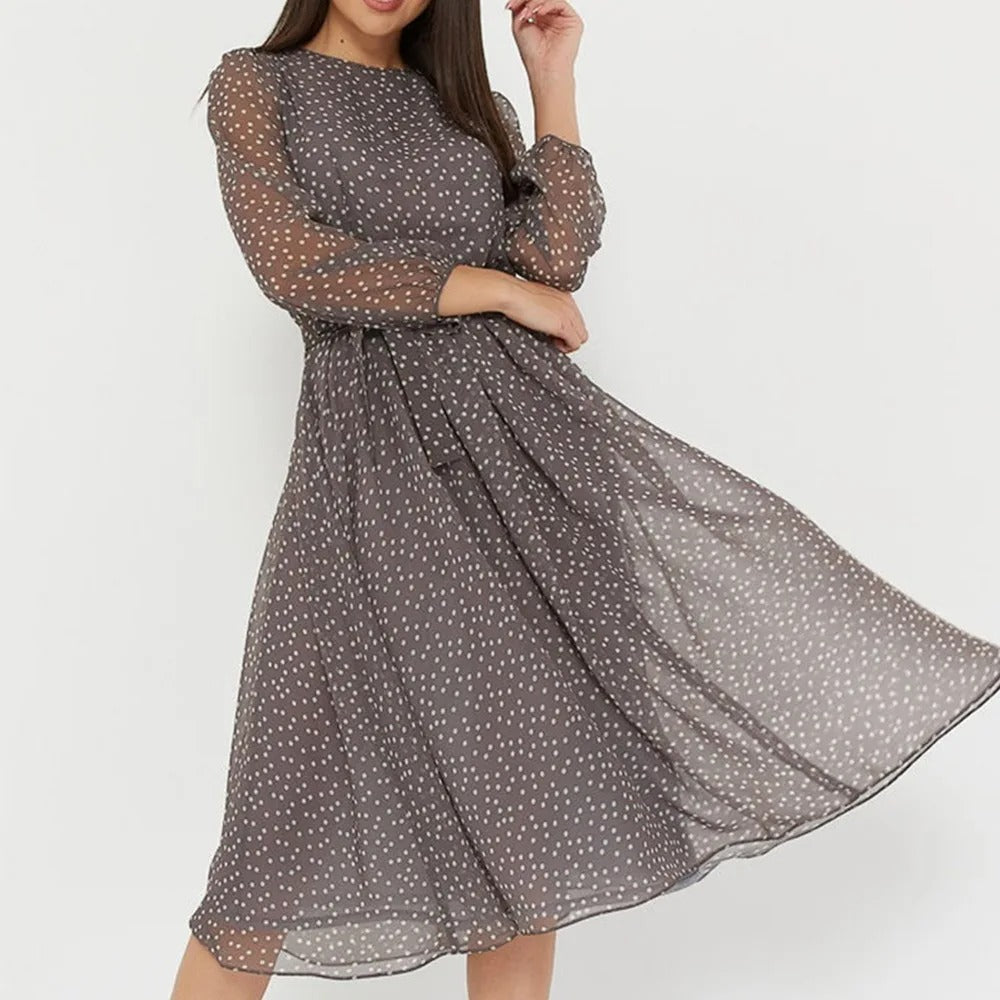 Branda - Langes Damenkleid mit Punkten