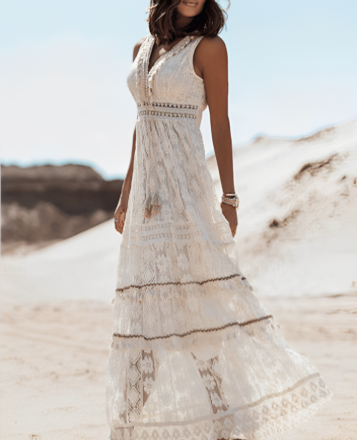 Kristine - Elegantes Boho-Spitzenkleid für Frauen