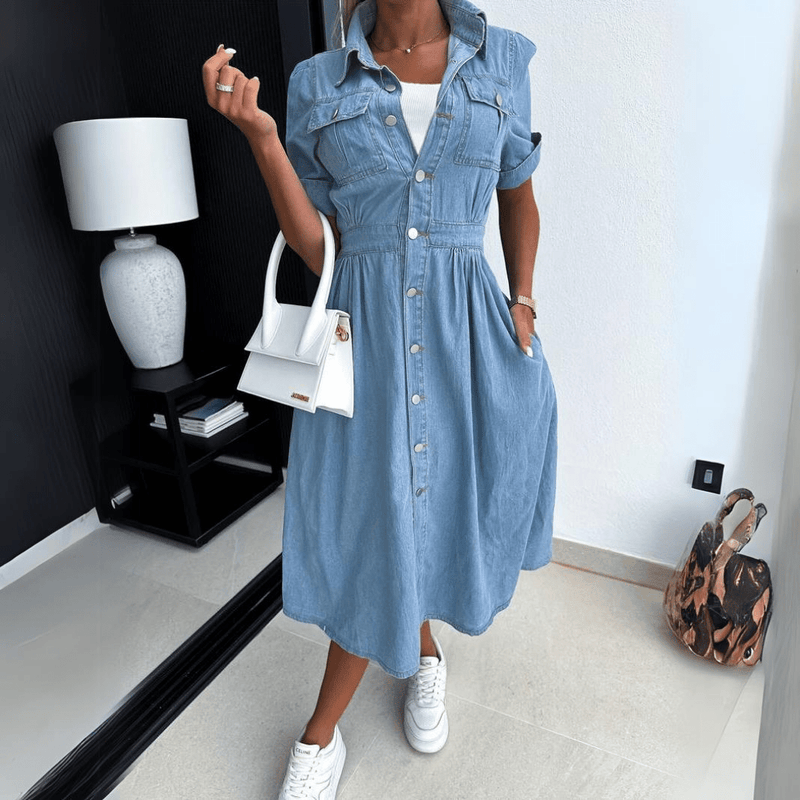Harlee - Stilvolles Jeans-Midikleid für Damen