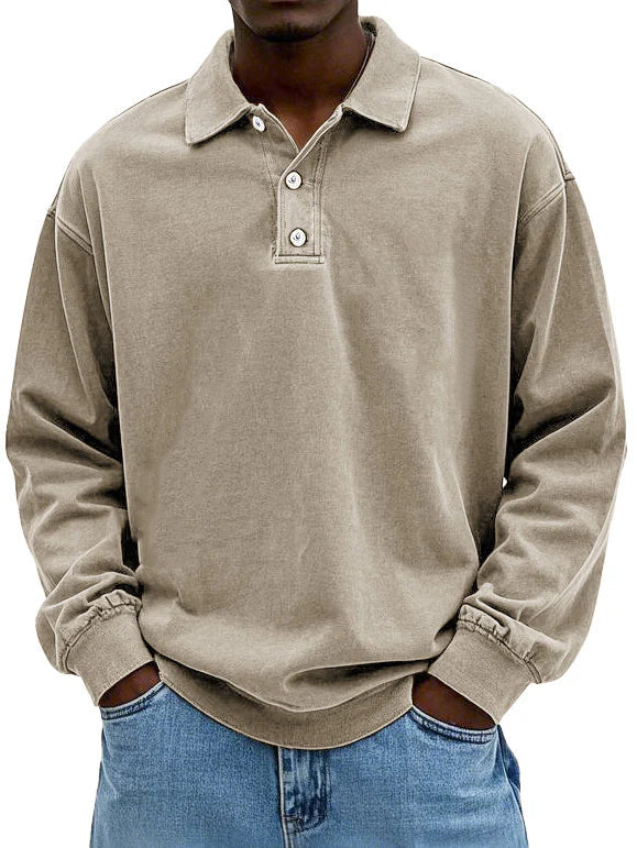 Caspian - Langärmeliges Herren-Polo in Premium-Qualität
