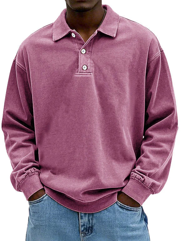 Caspian - Langärmeliges Herren-Polo in Premium-Qualität