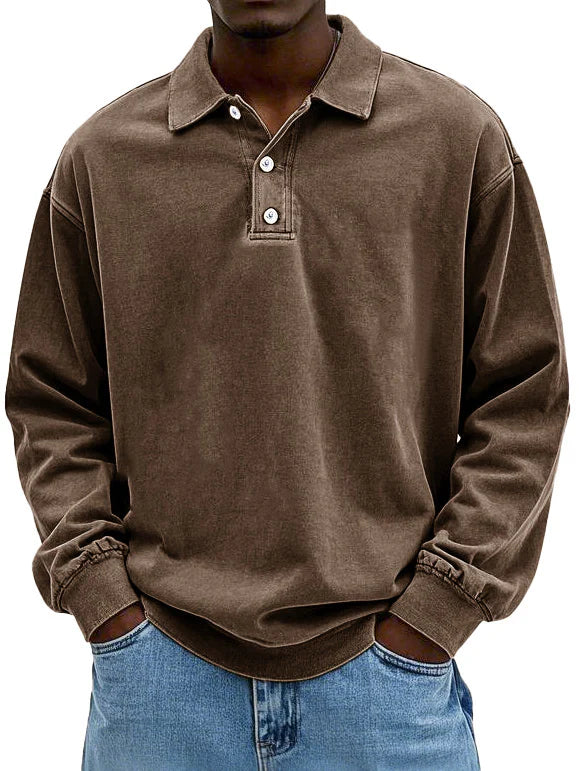 Caspian - Langärmeliges Herren-Polo in Premium-Qualität