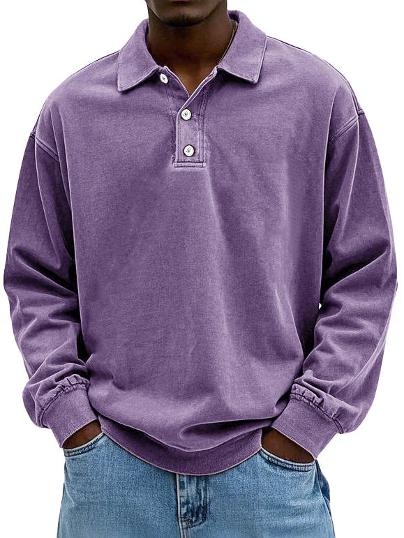 Caspian - Langärmeliges Herren-Polo in Premium-Qualität