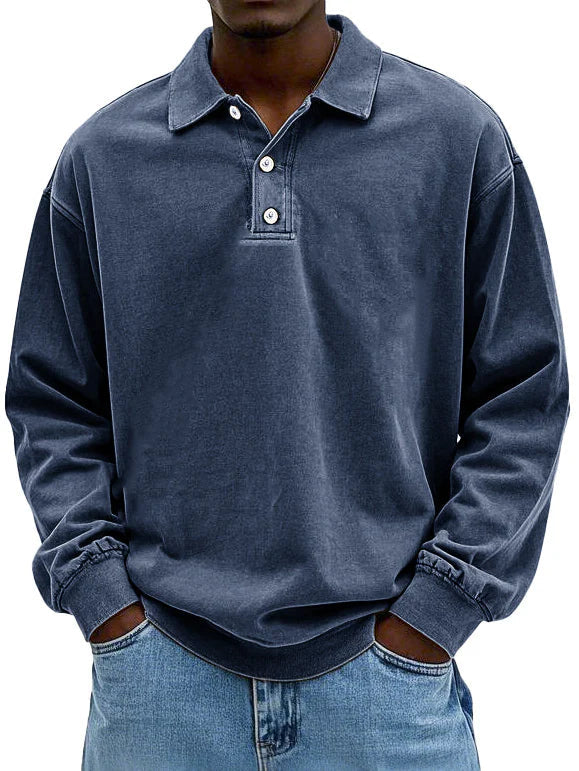 Caspian - Langärmeliges Herren-Polo in Premium-Qualität