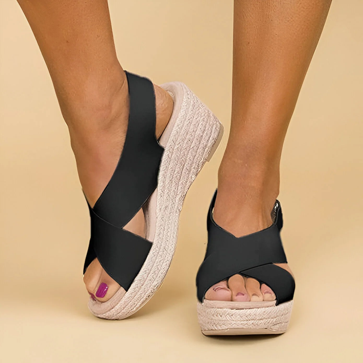Caelan - Bequeme Peep-Toe-Sandalen für Frauen