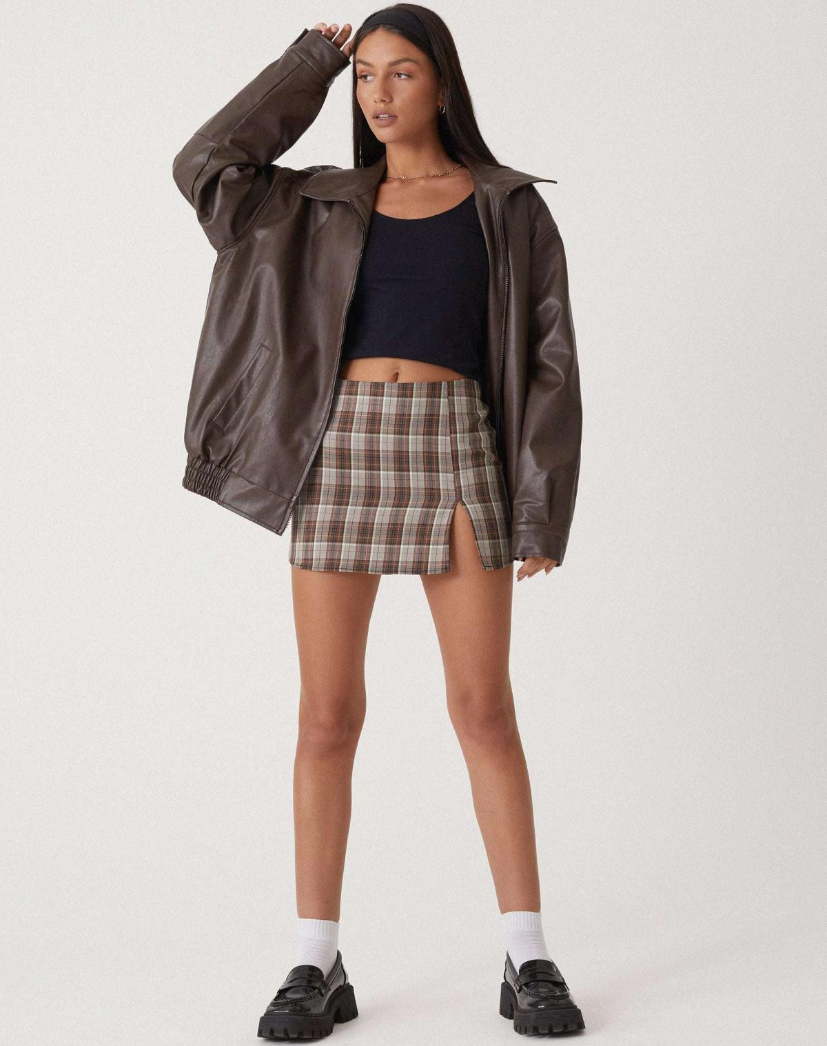 Ariane – Damenlederjacke im großen Stil