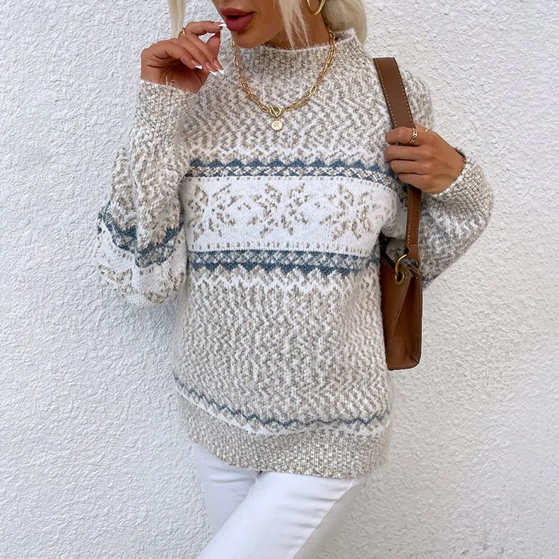 Azula - Bequemer Strickpullover mit Schneeflocken