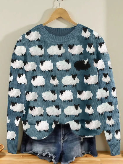 Camila - Przytulny retro sweter z wełny owczej