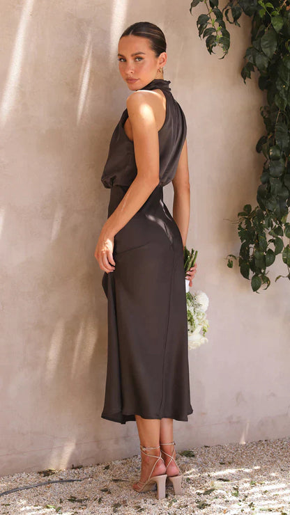 Nancy - Glänzendes, langes Damenkleid